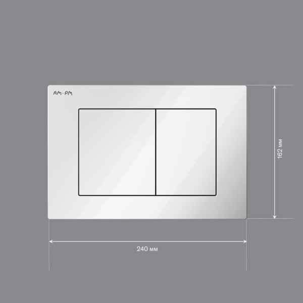 Клавиша для инсталляции, механическая, пластик, белый глянцевый. Фото 5