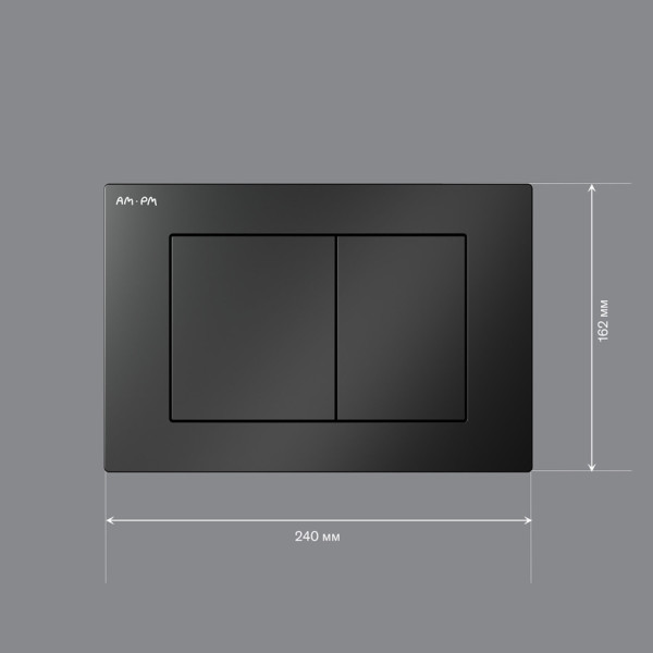 Клавиша для инсталляции, механическая, пластик, черный матовый. Фото 5