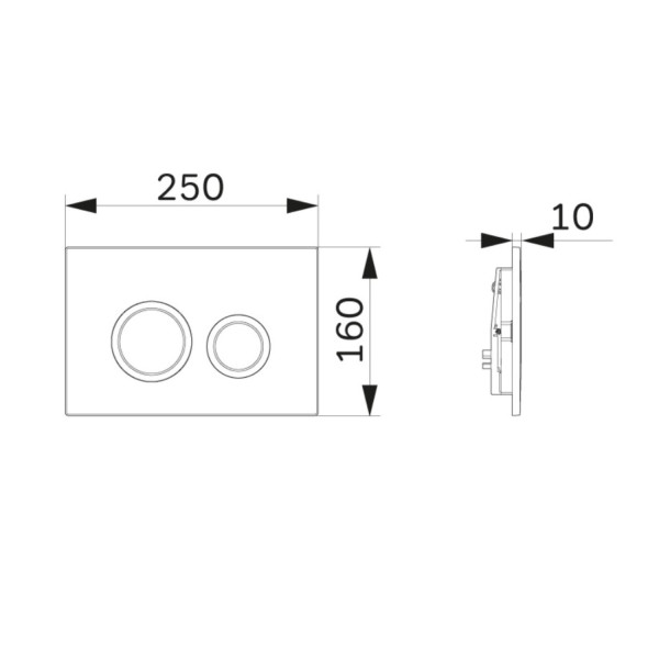 Клавиша для инсталляции, пластик, белый глянцевый. Фото 2
