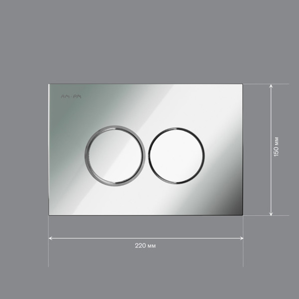 Клавиша для инсталляции, пластик, хром глянцевый. Фото 5