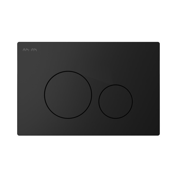 Клавиша для инсталляции пневматическая, пластик, черный матовый. Фото 6