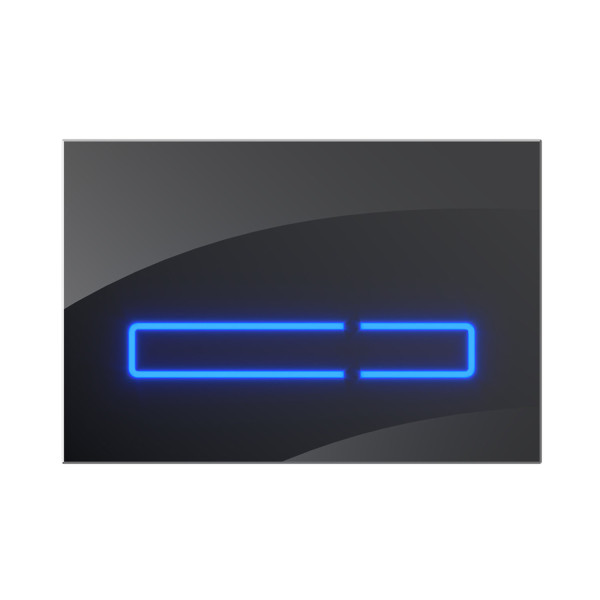 Клавиша для инсталляции сенсорная, стекло, черный. Фото 6