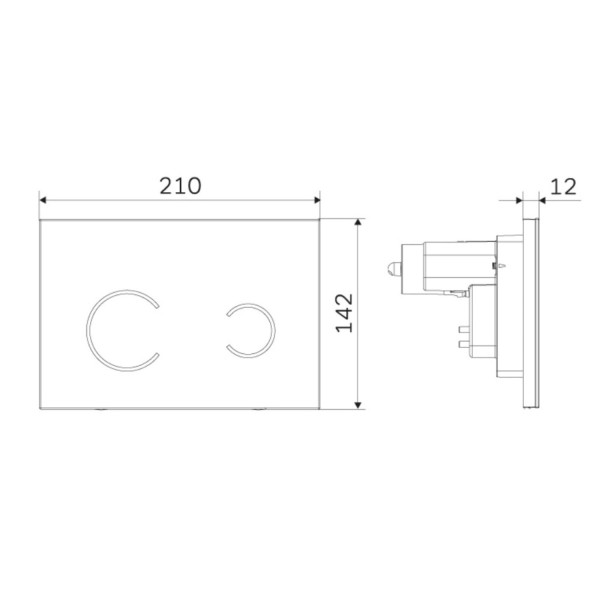 Клавиша для инсталляции Touchless Pro, сенсорная бесконтактная, стекло. Фото 4