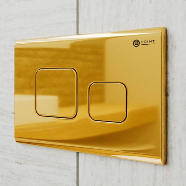 Клавиша смыва для инсталляции Point Афина, золото, PN44041G. Фото 4