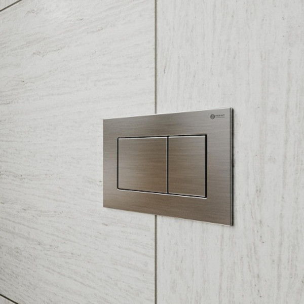 Клавиша смыва для инсталляции Point Ника, нержавеющая сталь, сталь брашированная, PN44081SB. Фото 3