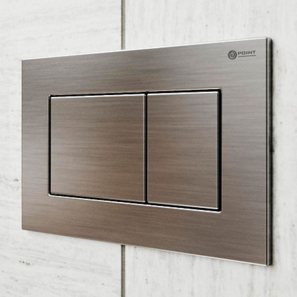 Клавиша смыва для инсталляции Point Ника, нержавеющая сталь, сталь брашированная, PN44081SB. Фото 4