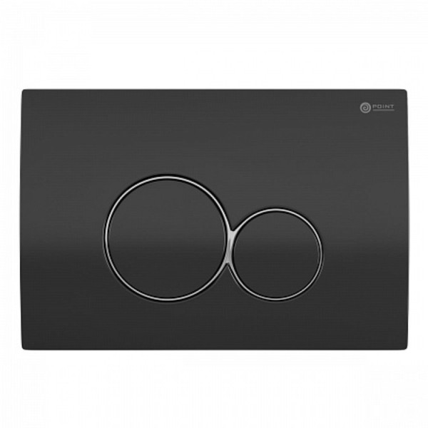 Клавиша смыва для инсталляции Point Виктория, черная/хром, PN44061BC. Фото 1
