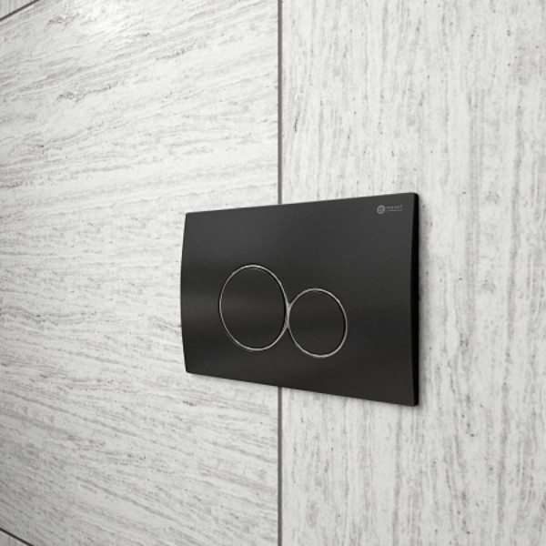 Клавиша смыва для инсталляции Point Виктория, черная/хром, PN44061BC. Фото 3