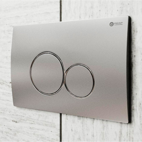 Клавиша смыва для инсталляции Point Виктория, цвет сатин/хром, PN44061SC. Фото 4