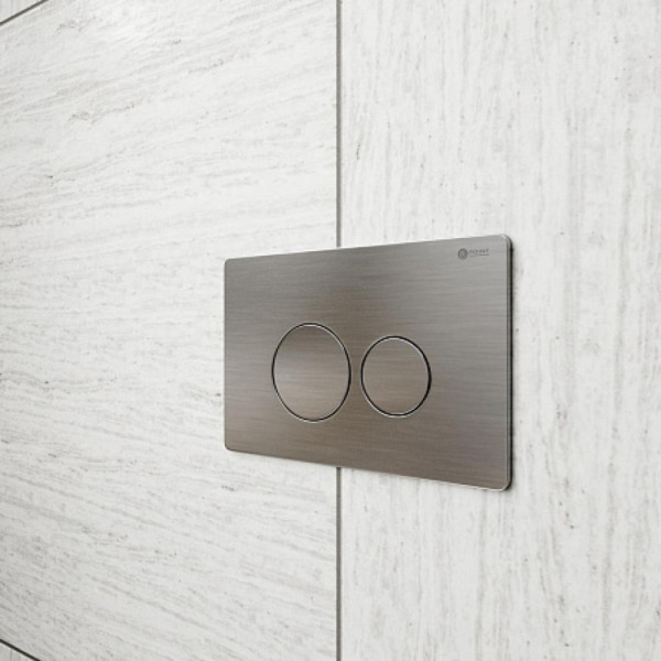 Клавиша смыва для инсталляции Point Виктория, нержавеющая сталь, сталь брашированная, PN44061SB. Фото 3