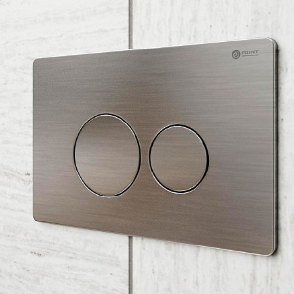 Клавиша смыва для инсталляции Point Виктория, нержавеющая сталь, сталь брашированная, PN44061SB. Фото 4