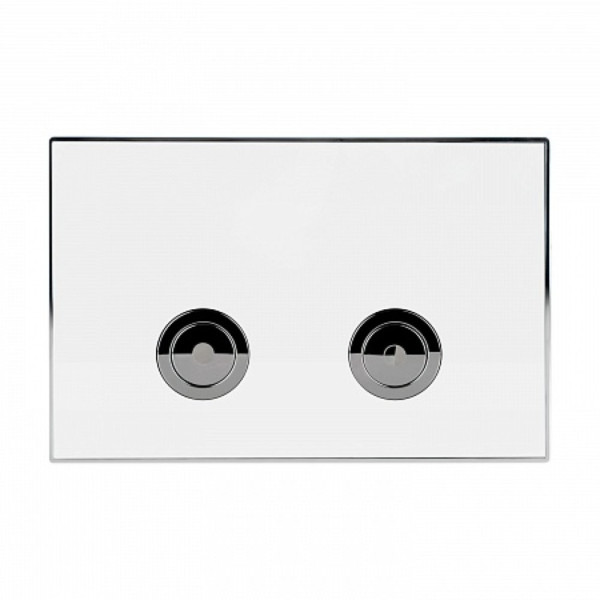 Клавиша смыва для пневматической инсталляции Point Венера, белый/хром, PN44071WC. Фото 1