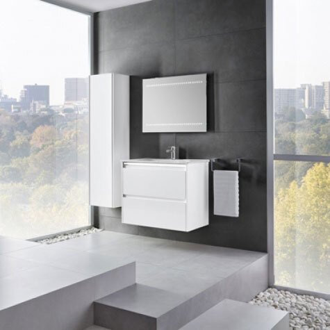 KLEA 7928201 Комплект мебели (тумба 3844101 (985x450mm) + раковина 3307001 (1010x460mm), белый. Фото 2