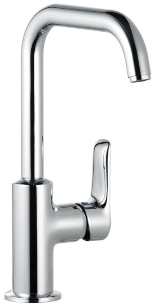 Kludi 34 024 0575 Pure&Solid Смеситель для раковины 205 мм, гладкий, ∩ излив, 5 л/мин. Фото 1