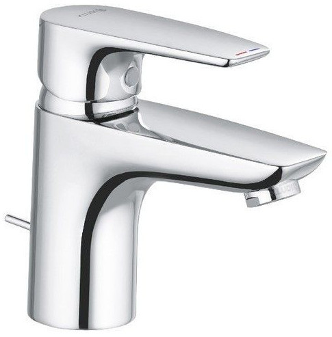 Kludi 34 382 0575 Pure&Solid Смеситель для раковины 75 мм, со сливным гарнитуром, 7 л/мин. Фото 1