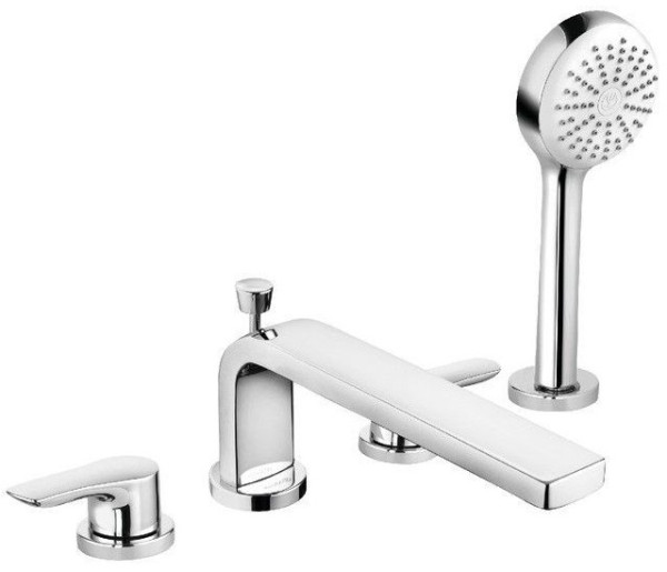 Kludi 34 423 0575 Pure&Solid Смеситель на борт ванны, на 4 отв., Керамика 90°, Комплект. Фото 1