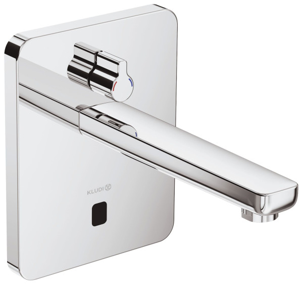 Kludi 38 500 05 Zenta E Инфракр. электрон. для рак. 190 мм, настен., с рег t°, 230/6 V, (вне. м. ч.). Фото 1