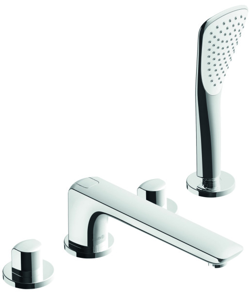 Kludi 41 424 0530 Ameo Смеситель на борт ванны, на 4 отв., керамика 90°, Комплект. Фото 1