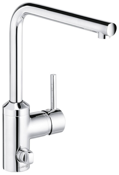 Kludi 42 816 0577 L-INE Смеситель для кухни 280 мм, с запорным вентилем, для подкл. бытовой техники. Фото 1