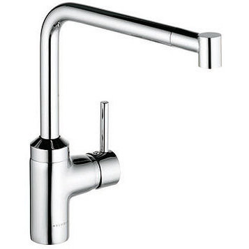 Kludi 42 821 0577 L-INE Смеситель для кухни 275 мм, выдвижной телескопический Г излив, 9 л/мин. Фото 1