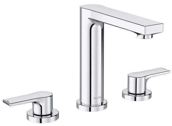 Kludi 48 393 0565 Zenta SL Смеситель для раковины 155 мм, на 3 отв., Керамика 90°, 6 л/мин, Комплек. Фото 1
