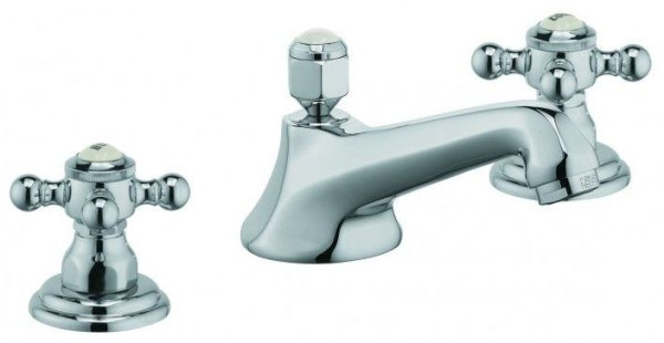 Kludi 51 046 0520 1926 Смеситель для раковины 45 мм, на 3 отв., керамика 180°, Комплект. Фото 1