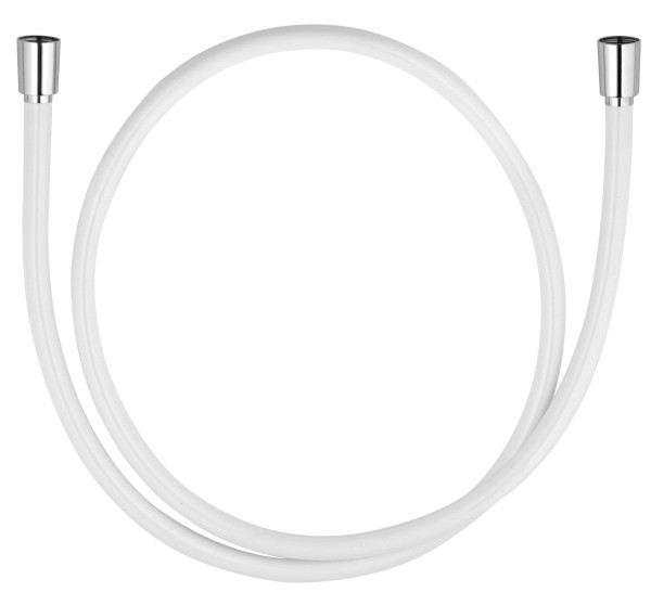 Kludi 61 072 9100 Supraflex Шланг душевой 1600 мм, в пласт оболочке, с мет. эффектом, белый/хро. Фото 1