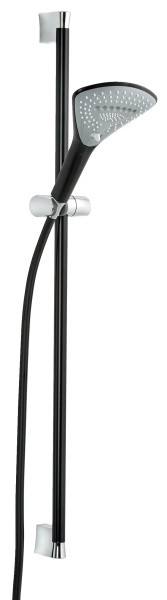 Kludi 67 740 8700 Fizz Душевой гарнитур H=900 мм, Ø160 мм, 3 режима, шланг 1600 мм, черны. Фото 1