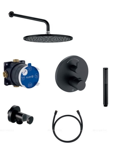 Kludi NOVA FONTE black Набор 7 в 1 для душа цвет черный. Фото 1