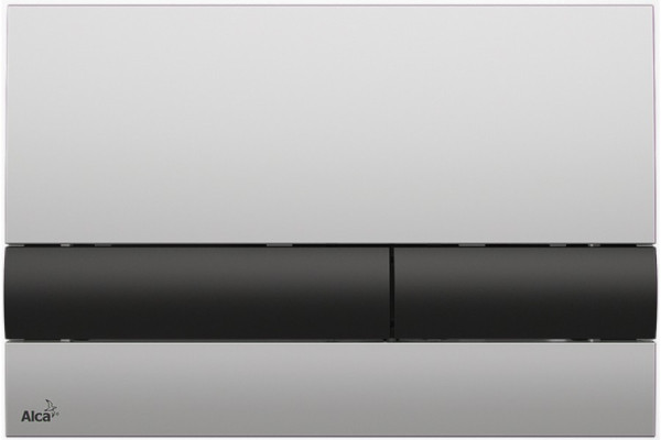 Кнопка смыва alcadrain 24.7х1.9х16.5 для инсталляции, пластик, цвет Хром матовый (M17128). Фото 1