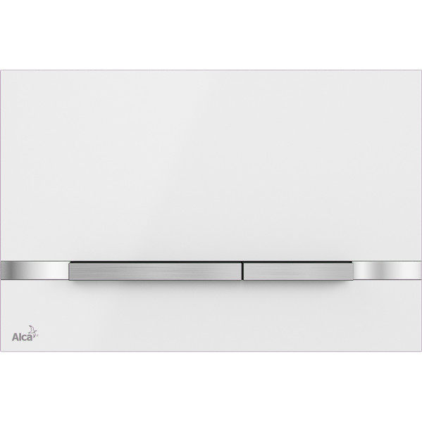 Кнопка смыва alcadrain 24.7хх16.5 для инсталляции, нержавеющая сталь, цвет Белый (STRIPEWHITE). Фото 1