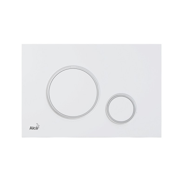 Кнопка смыва alcadrain 25х3.6х17 для инсталляции, пластик, цвет Белый (M776). Фото 1