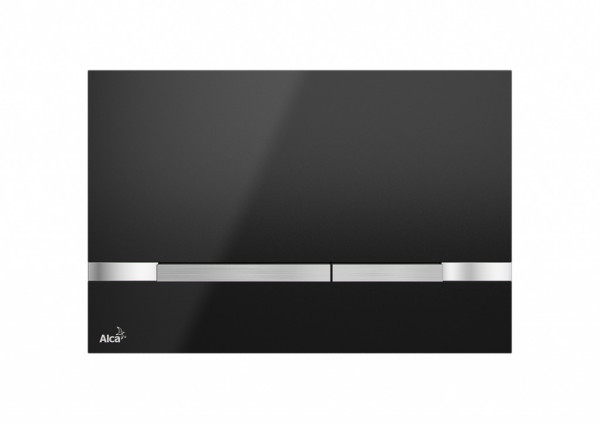 Кнопка смыва alcadrain FLAT 24.7х0.5х16.5 для инсталляции, , цвет Черный (STRIPEBLACK). Фото 1