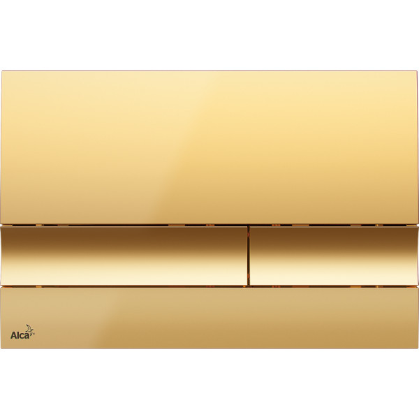 Кнопка смыва alcadrain M1725 24.7х1.5х16.5 для инсталляции, пластик, цвет Золото (M1725). Фото 1