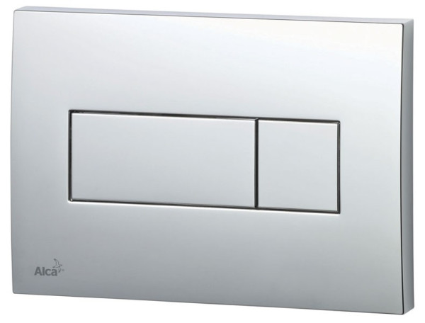 Кнопка смыва alcadrain M370 24.7х1.6х16.5 для инсталляции, пластик, цвет Хром матовый (M371). Фото 1