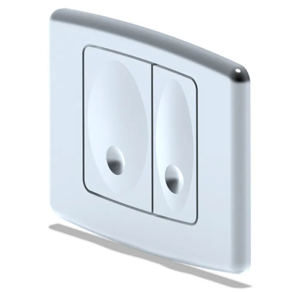 Кнопка смыва Ани Пласт 22.5х3х16.5 для инсталляции, ABS пластик, цвет Хром матовый (WP1120). Фото 1