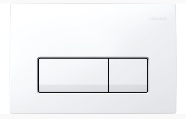 Кнопка смыва Geberit Delta 24.6х2.3х16.4 для инсталляции, пластик, цвет Белый (115119111). Фото 1