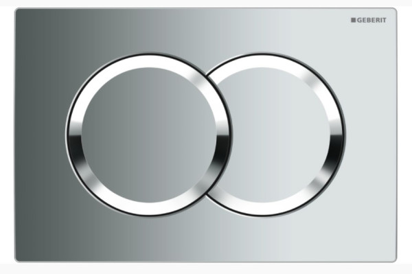 Кнопка смыва Geberit Delta 24.6х2.3х16.4 для инсталляции, пластик, цвет Хром глянцевый (115107211). Фото 1