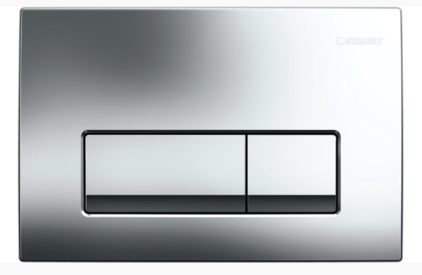 Кнопка смыва Geberit Delta 24.6х2.3х16.4 для инсталляции, пластик, цвет Хром глянцевый (115119211). Фото 1