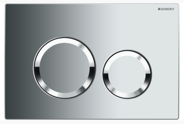 Кнопка смыва Geberit Delta 24.6х2.3х16.4 для инсталляции, пластик, цвет Хром глянцевый (115127211). Фото 1