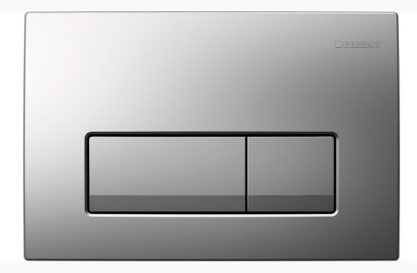 Кнопка смыва Geberit Delta 24.6х2.3х16.4 для инсталляции, пластик, цвет Хром матовый (115119461). Фото 1