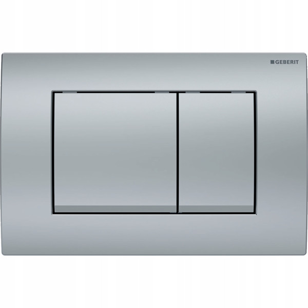 Кнопка смыва Geberit Delta 24.6х2.3х24.6 для инсталляции, пластик, цвет Хром матовый (115137461). Фото 1