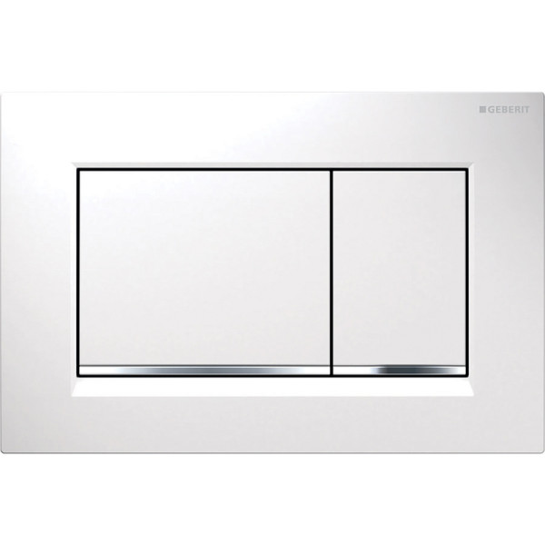 Кнопка смыва Geberit SIGMA 24.6х1.2х16.4 для инсталляции, пластик, цвет Белый (115883KJ1). Фото 1