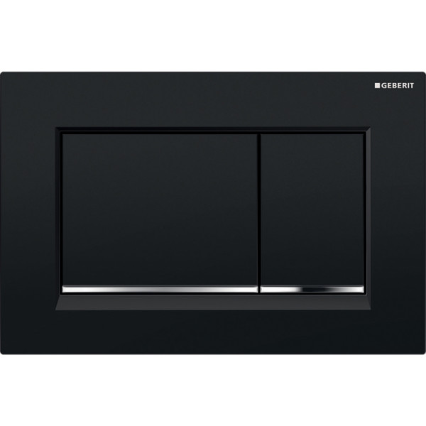 Кнопка смыва Geberit SIGMA 24.6х1.2х16.4 для инсталляции, пластик, цвет Черный (115883KM1). Фото 1