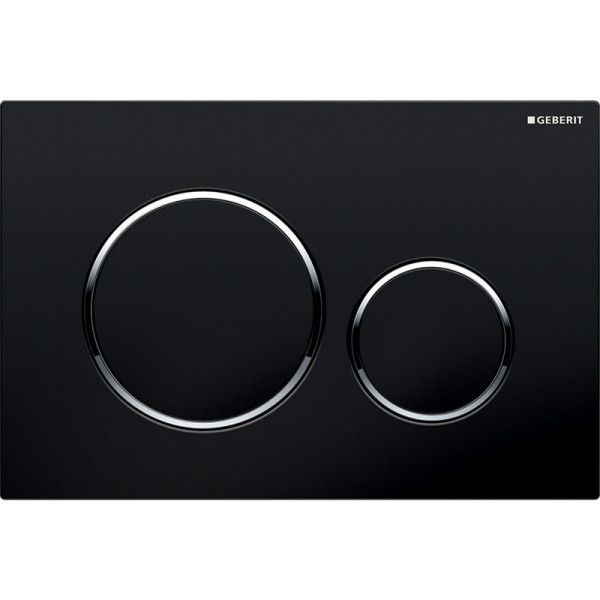 Кнопка смыва Geberit SIGMA 24.6х1.2х24.6 для инсталляции, пластик, цвет Черный (115882KM1). Фото 1
