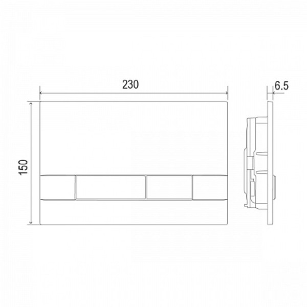 Кнопка смыва Lemark BIT для инсталляции, механическая, черный матовый SOFT TOUCH. Фото 3