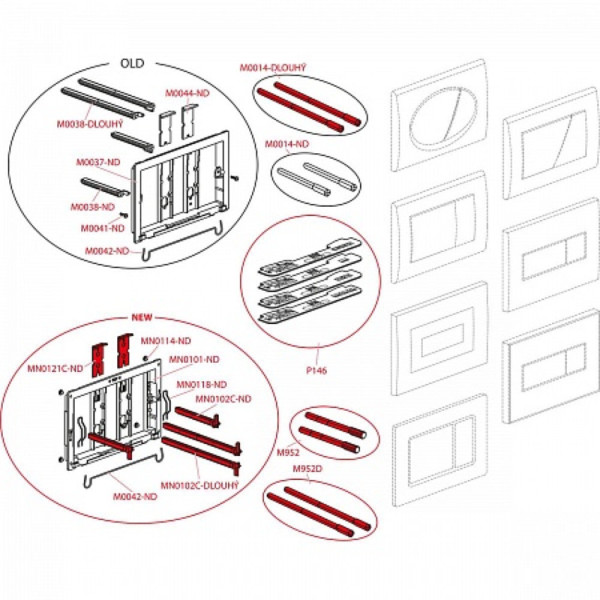 Кнопка управления (хром - глянцевая), арт. M71. Фото 3