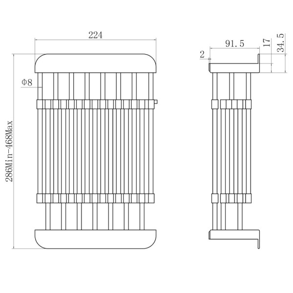 Коландер универсальный телескопический FASHUN A405, сатин/чёрный. Фото 2