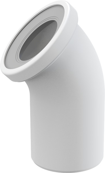 Колено для унитаза Alcadrain 45°, белый (A90-45). Фото 1