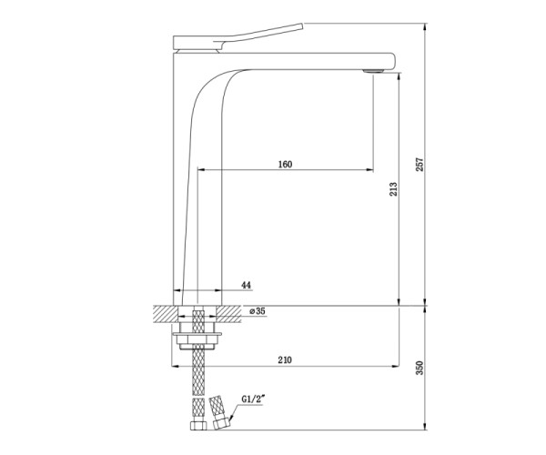 Комплект Bronze de Luxe: раковина Терраццо 1061TR со смесителем Element EL21CB. Фото 3